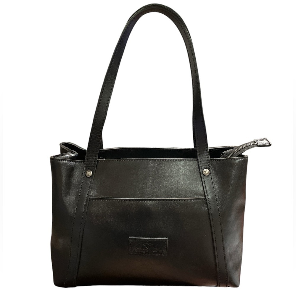 Patricia Nash Leather Chantilly Vintage Satchel Black Silver Hardware P 10